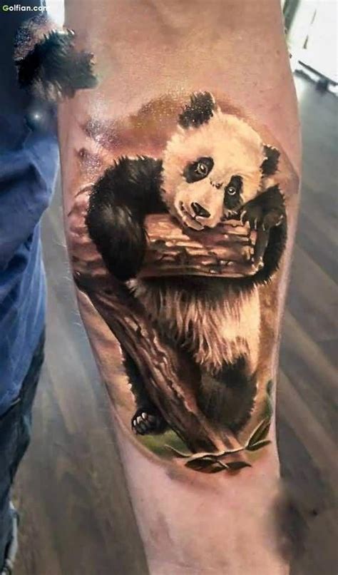 Brilliant 3d Panda Animal Forearm Tattoo For Men Tattoosformen Panda