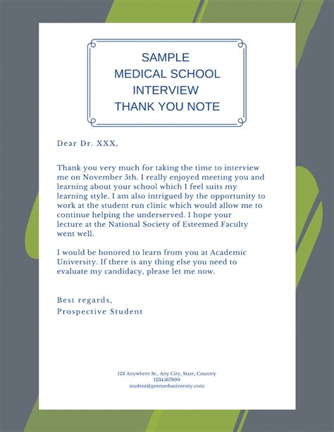 Assignment writing students acu australian catholic university. Medical School Interview Thank You Letters | MedEdits