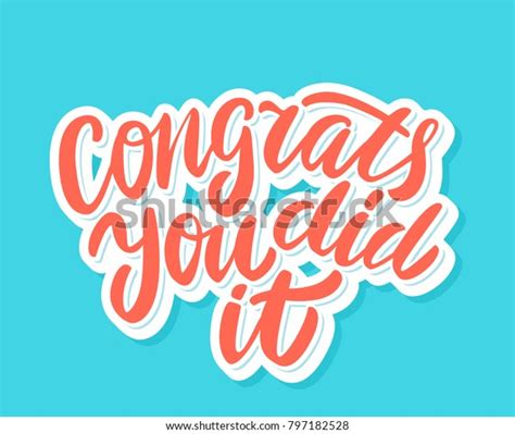 Congrats You Did Congratulations Card Stock Vector Royalty Free