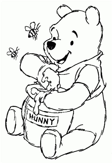 I will try to make this drawing as easy as possible by breaking pooh down into simple geometric shapes, alphabet letters, and numbers. Winnie the Pooh comiendo miel HD | DibujosWiki.com