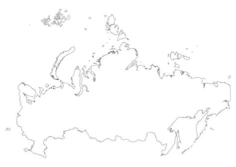 Blank Map Of Russia SVG Vector Outline Map