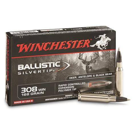 Winchester Supreme Ballistic Silvertip 308 Winchester Bst 168 Grain