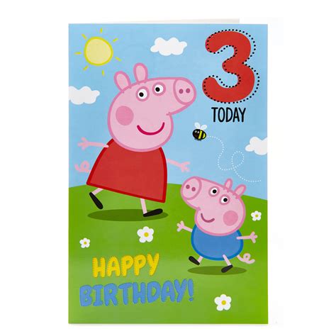 Buy Peppa Pig 3rd Birthday Card For Gbp 099 Card Factory Uk