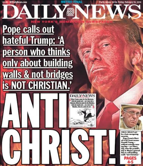 Donald Trump Depicted As Antichrist On N Y Daily News Cover Washington Times