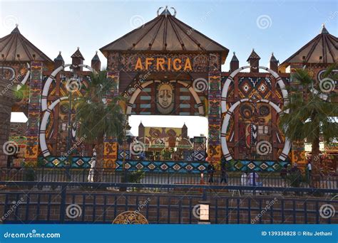 Africa Pavilion At Global Village In Dubai Uae Editorial Stock Photo