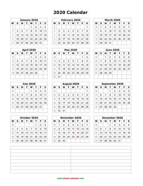 2020 Monthly Calendar Two Page Spread Free Printable Printables Riset