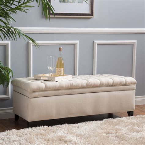 Shop Christopher Knight Home Hastings Tufted Fabric Storage Ottoman