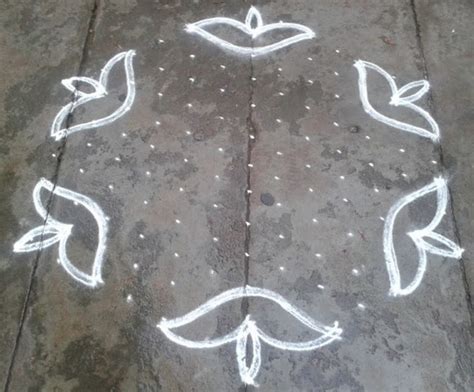 Margazhi/newyear/pongal special rangoli #15 pulli kolam #sankranti special easy chukkala muggulu #15×3×3 straight dots. 13 by 7 Pulli Lamp Kolam For Pongal ~ Rangoli designs