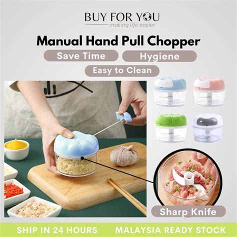 Manual Hand Pull Chopper Pull Cutter Food Chopper Speedy Blender