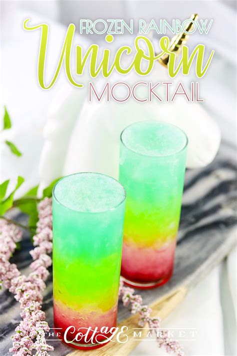 Mix all ingredients in a highball glass. Frozen Rainbow Unicorn Mocktail | Recipe | Rainbow drinks ...