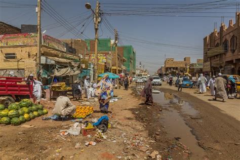 Atbara Sudan March 4 2019 View Of A Street In Atbara Sud