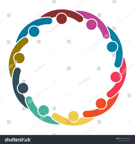 group ten persons circle holding hands stock vector royalty free 1448192891 shutterstock