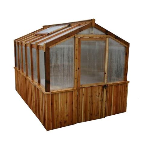 Outdoor Living Today Cedar 8 Ft X 12 Ft Greenhouse Kit Gh812 The