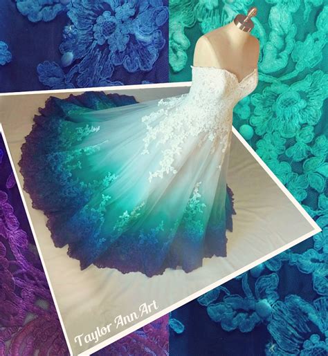 Dip Dye Wedding Dress Fashion Dresses