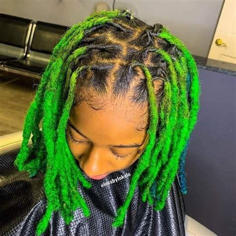 pin by fashiondreadlocks on dread locs green dreads short locs hairstyles hair