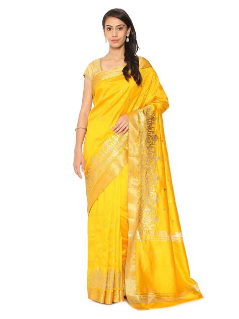 Pin By Indian Wedding On Yellow Saree Yellow Saree