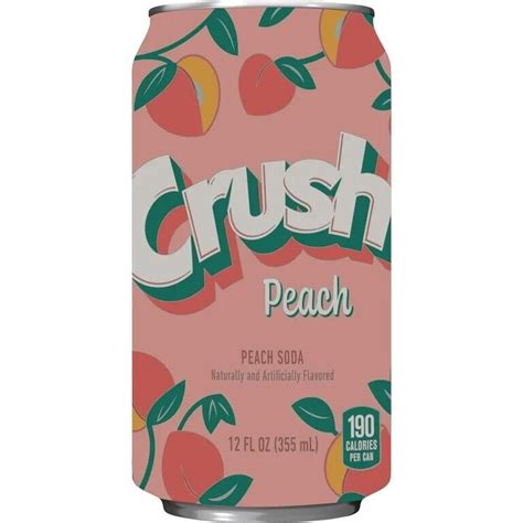 Crush Caffeine Free Peach Soda Pop 12 Fl Oz 12 Pack Cans EBay