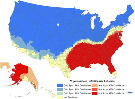 N Gonorrhoeae Infection Hotspots In The United States Gonorrhea