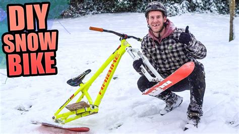 Riding My Diy Snow Bike Modification The Ultimate Snow Mtb Youtube