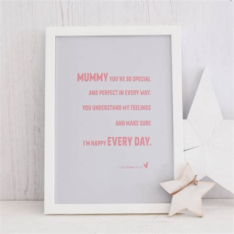 Personalised My Mummy Mothers Day Rhyme A4 Print By A Touch Of Verse