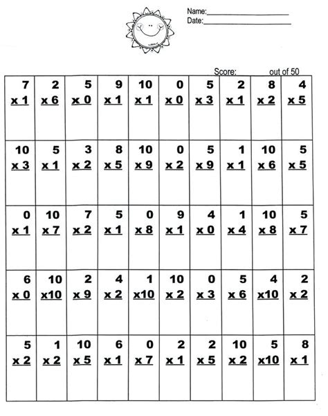 3rd Grade Math Multiplication Worksheet