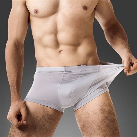 Men Underwear Summer Ice Silk Thin Men Boxer Mens Sexy Underpants For