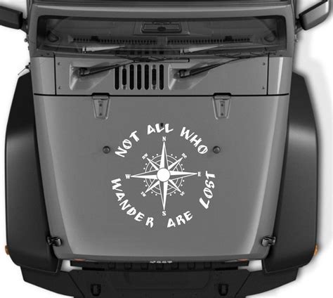 Not All Who Wander Are Lost Compass Jeep Jeep Decal Sticker Custom