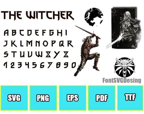 Witcher Font Witcher Alphabet Witcher Letters Witcher Etsy