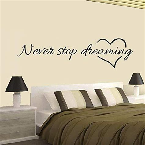 Never Stop Dreaming Inspirational Quotes Wall Art Bedro Dp