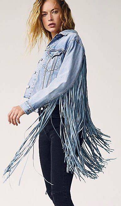 Fringe Denim Jacket Fringe Jacket Outfit Fashion Denim Fashion