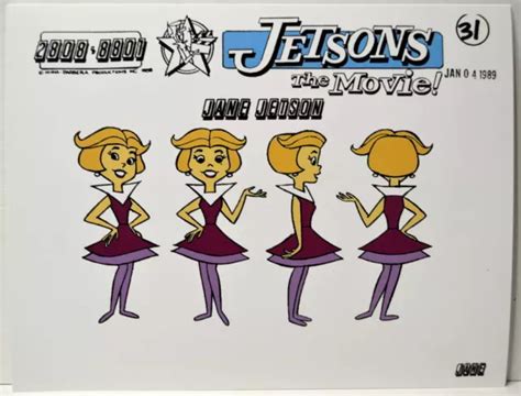 Jetsons The Movie Model Sheet Print Jane Jetson Hanna Barbera £1113 Picclick Uk