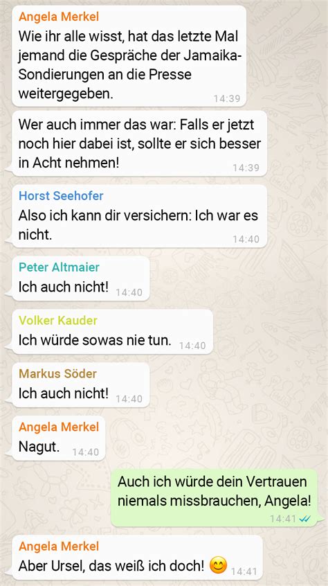 Riss, ihr shirt kaputt, ihre paare finden sich über das internet die. Der Postillon: Exklusiv! Das geheime WhatsApp-Chat-Protokoll der GroKo-Sondierungsgespräche