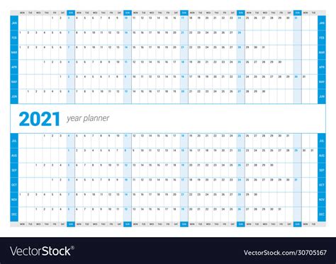 2021 Calendar Year Planner Free Resume Templates