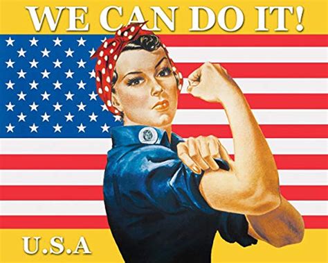 Rosie The Riveter We Can Do It Art Poster Print 20x16 The
