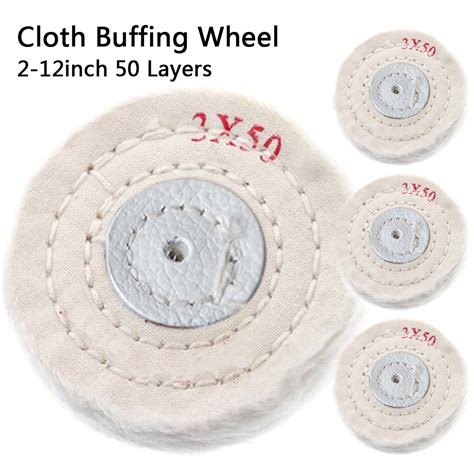 5pcs 3 Inch Cloth Buffing Polishing Wheel 4mm Arbor For Metal Jewelry