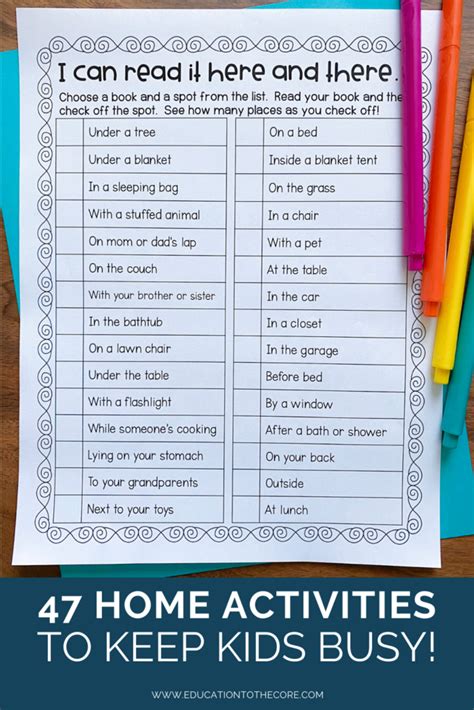 47 Boredom Busters For Kids At Home Education To The Core