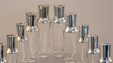Silver Clear Glass Cosmetic Packaging Bottle Buy Silver Glass Bottle