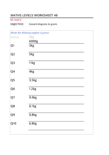 Kilograms and grams match cards by Astya - Teaching Resources - TES