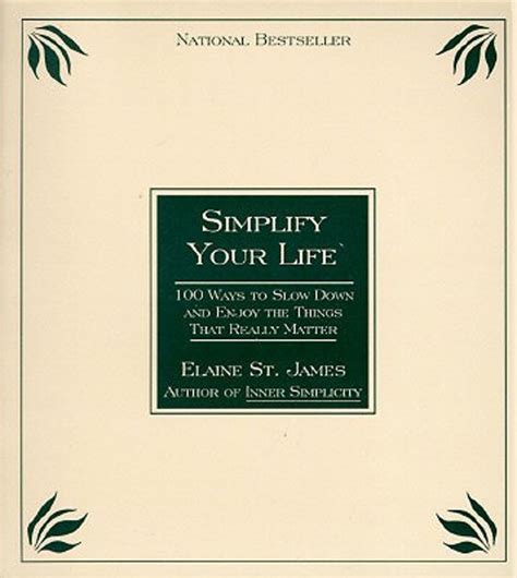 Simplify Your Life Elaine St James 9780786880003 Boeken