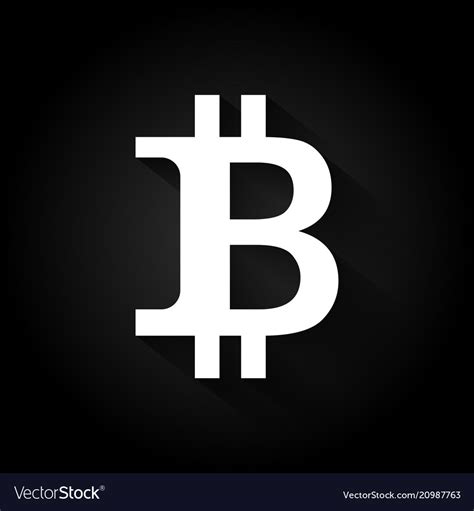 Bitcoin Logo Black And White Royalty Free Vector Image
