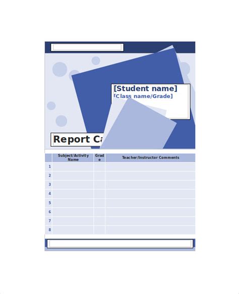 Free 10 Sample Homeschool Report Card Templates In Pdf Ms Word