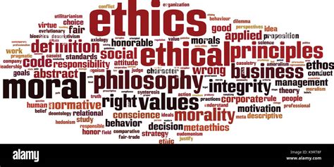 Ethics Word Cloud Concept Vector Illustration Stock Vector Image And Art