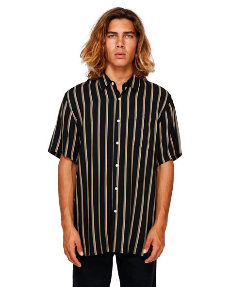 Billabong Sundays Stripe Ss Shirt Black Surfstitch