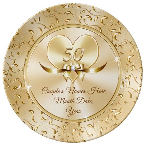 Custom Best Th Anniversary Gifts For Couples Dinner Plate Zazzle