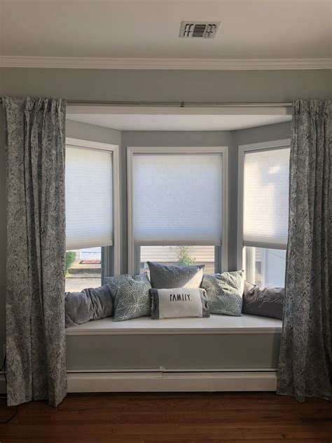 Window Seat💙 Bay Window Living Room Window Treatments Living Room