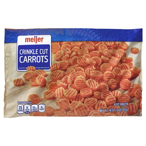 Meijer Crinkle Cut Carrots 16 Oz Other Frozen Vegetables Meijer