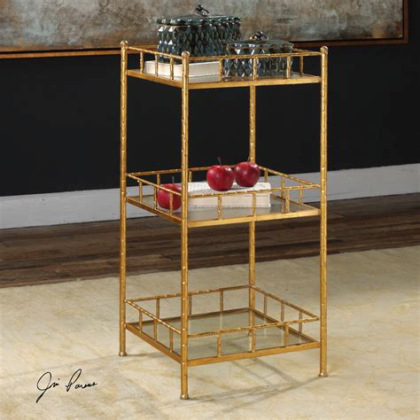 Tilly Gold Accent Shelf Table By Uttermost