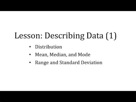 Standard deviation, variance, average deviation, iqr. Distribution, Mean, Median, Mode, Range and Standard ...