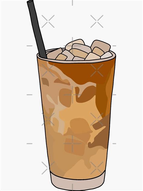 Iced Coffee Sticker For Sale By Jadydesigns Redbubble