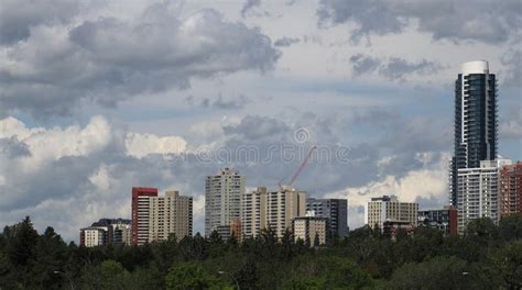 Edmonton Alberta Cityscape Or Skyline Editorial Stock Image Image Of